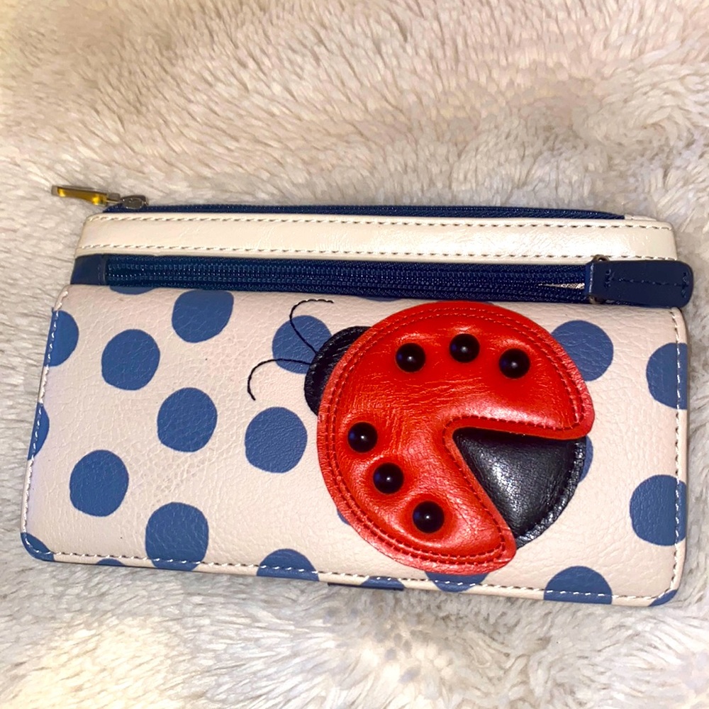 Relic Caraway Double Zip Checkbook Wallet w/Cell Smart Phone Pocket Lady…